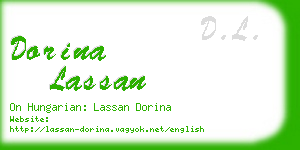 dorina lassan business card